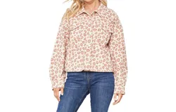 Andree By Unit Sweet Paradise Leopard Shacket In Cream Multi