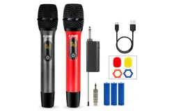 UHF Wireless Microphone 210FT Max Range Karaoke DynamicMicrofono Inalambrico Cardioid
