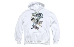 Batman Halftone Swing Adult Pull Over Hoodie &sol; Hooded Sweatshirt