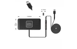 Qi Car Wireless Phone Charger Mat-1 m long cable &lbrack;TYPE-C&rsqb; interface