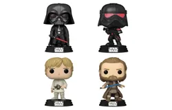 Funko Pop&excl; 4 Pack Star Wars Bobble-Heads&colon; Darth Vader&comma; Purge Trooper&comma; Luke Skywalker&comma; Obi-Wan Kenobi &num;597&comma; &num;632&comma; &num;594&comma; &num;629