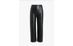 Commando Women&apos;s Faux Leather Cropped Wide Leg Pants In Black