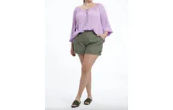 Sanctuary Tie Ballet Neck Blouse Petal In Petal
