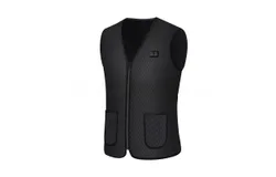 Heated Vest for Men and Women&comma; Ideal Warm Heated Jacket - Heated Vest USB Powered &lpar;Power Pack Not Included&rpar;- Black health cloth dual-control 9-zone heat L size