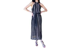 Emerson Fry Pandora Maxi Dress In Black Lurex