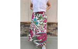 Fitzroy & Willa Paris Funky Skirt In Ivory Multi
