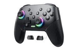 Black Myth Goku PC Gamepad Nintendo Switch lite&sol;OLED Elite Edition Wireless Bluetooth Controller One-click pairing gamepad with 9-color RGB LED&comma; 1000mAh battery 6-axis motion wake-up function-black