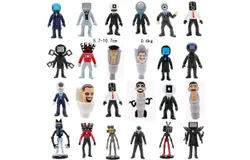24Pcs Skibidi -ToiletAction Figures Set&comma; Cameraman Speakerman Action Figrue&comma; Horror Cartoon Movies Character Figure
