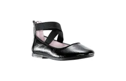 Nina Girl&apos;s Marissa Flats In Black Crinkle