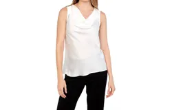 Joseph Ribkoff Satin Tank Top In Vanilla