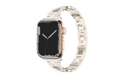 Watch band&comma; for apple watch5&sol;6&sol;7&sol;8&sol;SE watch band&comma; cross diamond starlight colour metal chain&comma; apple watch band