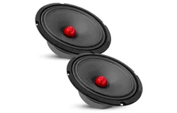 8 Inch Mid-Range Speakers 2Pcs 500W 4Ohm Built in Red Aluminium Super Bullet Tweeters DJ PRO Audio Stereo Subwoofer Car Truck