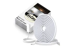 USB touch control LED neon light strip&comma; white dimmable rope light&comma; 2m neon LED strip light&comma; flexible waterproof neon light&comma; suitable for indoor bedroom TV backlight cabinet DIY decoration &lpar;white&rpar;