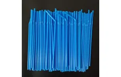 mm food grade 200pcs new colorful 5X210 bend juice milk tea disposable plastic straws