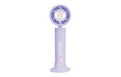 Kuromi series handheld fan elementary school students summer electric USB rechargeable turbo hand hanging portable generation of hair-Light purple Kulomir