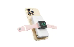 iWALK MAG-X Magnetic Wireless Power Bank with iWatch Charger&comma;10000mAh PD Fast Charging Portable Charger Compact Battery Pack Compatible with iPhone 15&sol;14&sol;13&sol;12 Series&comma;Apple Watch Ultra&sol;8&sol;7&sol;6&sol;5&sol;4