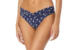 Seafolly Remix Twist Band Hipster In Indigo Ditsy