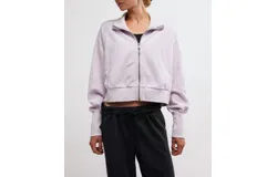 Free People High Jump Zip Up Jacket In Rose Wash