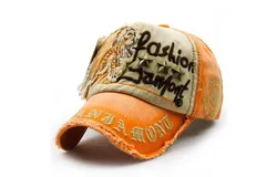 Cotton Men Sun Visor Cap Baseball Adjustable Sport Summer Cap-orange