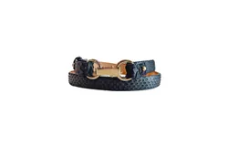 W&period; Kleinberg Bit Buckle In Black Matte Python