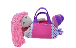GirlznDollz Leila Doll In Multicolor Polka Dot Purse