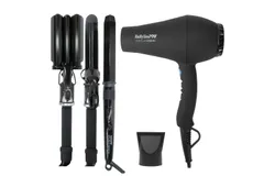 BaByliss Pro Porcelain Ceramic Gift Box &lpar;Dryer&comma; Waver&comma; Curling Iron&rpar; Black &num;BPPP7 &plus; BaByliss Pro Studio Design Series 1&period;25 Inch Crimpcurl &num;BCI005UC