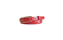 W&period; Kleinberg Karung Slim Belt In Tangerine W&sol; Gold