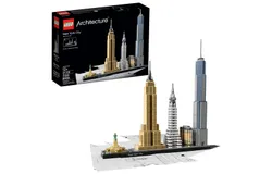 LEGO Architecture New York City 21028&comma; Build It Yourself New York Skyline Model Kit for Adults and Kids &lpar;598 Pieces&rpar;&comma;Multicolor