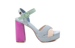 Xti Women&apos;s Heeled Suede Sandals In Multicolor