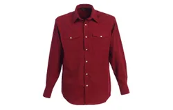 Gioberti Men’s Solid Long Sleeve Western Shirt with Pearl Snap-on Buttons