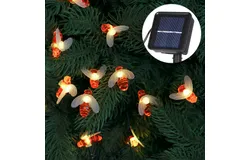 Tomshine Solar Power Energy Bee String Light Lawn Lamp 30 LED 6&period;3M&sol;20&period;7Ft 8 Lighting Modes Manual Control Sensitive Light Sensor IP44 Water Resistance for Outdoor Yard Patio Garden