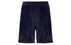 Pj Harlow Adam Satin Boxer With Faux Fly In Navy