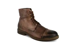 Roan Men&apos;s Trey Leather Boot In Tan Black Scorched
