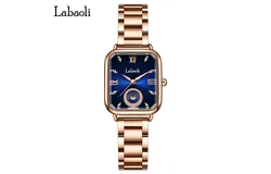 Women Rectangle Dial Stainless Steel Watch Top Luxury Brand Ladies Fashion Dress Watch Female Casual Quartz Wristwatch