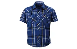 Gioberti Boy&apos;s Casual Western Plaid Pearl Snap-on Buttons Short Sleeve Shirt