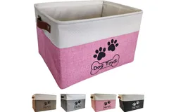 Dog Toy Basket Collapsible Dog Toy Box with Handles Foldable Dog Toy Bin for Pet Toys&comma;Accessories