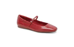 Dolce Vita Women&apos;s Reyes Crinkle Patent Flats Shoe In Red