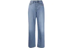 rag & bone Women&apos;s Logan Mid Tone Linen Jeans&comma; Sky Blue