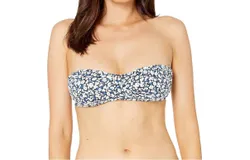 Ralph Lauren Ditzy Twist Bandeau Bikini Top In Navy