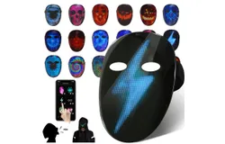 Depointer Life Led Mask with Voice Recognition Gesture Sensing&comma; Light up Mask with Programmable App Multi-Patterns Display