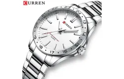 Curren 8452 Steel Watch Simple Business Watch Waterproof Boys Fashion Calendar in Stock