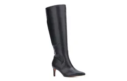 New York & Company Women&apos;s Piper- Croc Embossed Kitten Heel Knee-High Boots