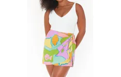 Show Me Your Mumu Wrap Me Up Mini Skirt In Summer Sorbet