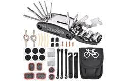Bike Repair Tool Kits - Bicycle Repair Bag & 120 PSI Bike Pump or Saddle Bag Set&comma; with 16 in 1 Bicycle Multitool&comma; Bike Tire Levers Wrench&comma; Portable Patches Fixes - Practical Cycling Accessories
