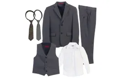 Gioberti Kids and Boys 6-Piece Suit Set Includes Shirt and Accessories