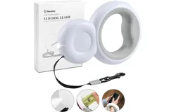 Retractable Dog Leash with LED Light & Poop Bag Holder&comma; 3m Extendable Dog Leash for Small Medium Dog under 30KG