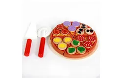 Juego de simulación de madera para niños&comma; Pizza&comma; fruta&comma; rebanada&comma; juguetes de corte&comma; manos en la cocina&comma; rompecabezas educativo