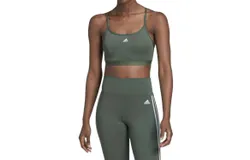 Adidas Light Support Removeable Pads Training Sports Bra In Olive