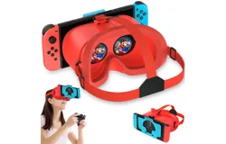 Upgraded VR Headset for Nintendo Switch & Switch OLED Model&comma; Switch VR Glasses with Adjustable HD Lenses and Comfortable Head Strap&comma; Labo VR Kit 3D Goggles for Switch Accessories &lpar;Orange&Blue&rpar;