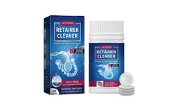 Denture cleaning tablets&comma;- False Tooth Clean Sheet Oral Cleaning Fresh Breath Care Cleaning Tartar Stains Dazzling White False Teeth